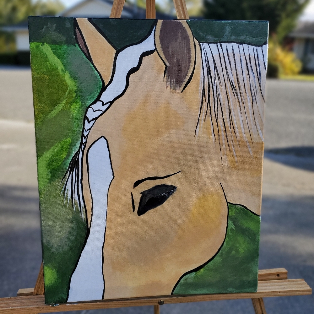 Abstract Palomino Art Canvas